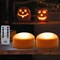 2-Pack Halloween Pumpkin Lights with Remote/Timer - Orange Pumpkin Lights LED Battery Operated Halloween Decor - Jack-O-Lantern Outdoor Decorations & Organizer Storage Tote Bag